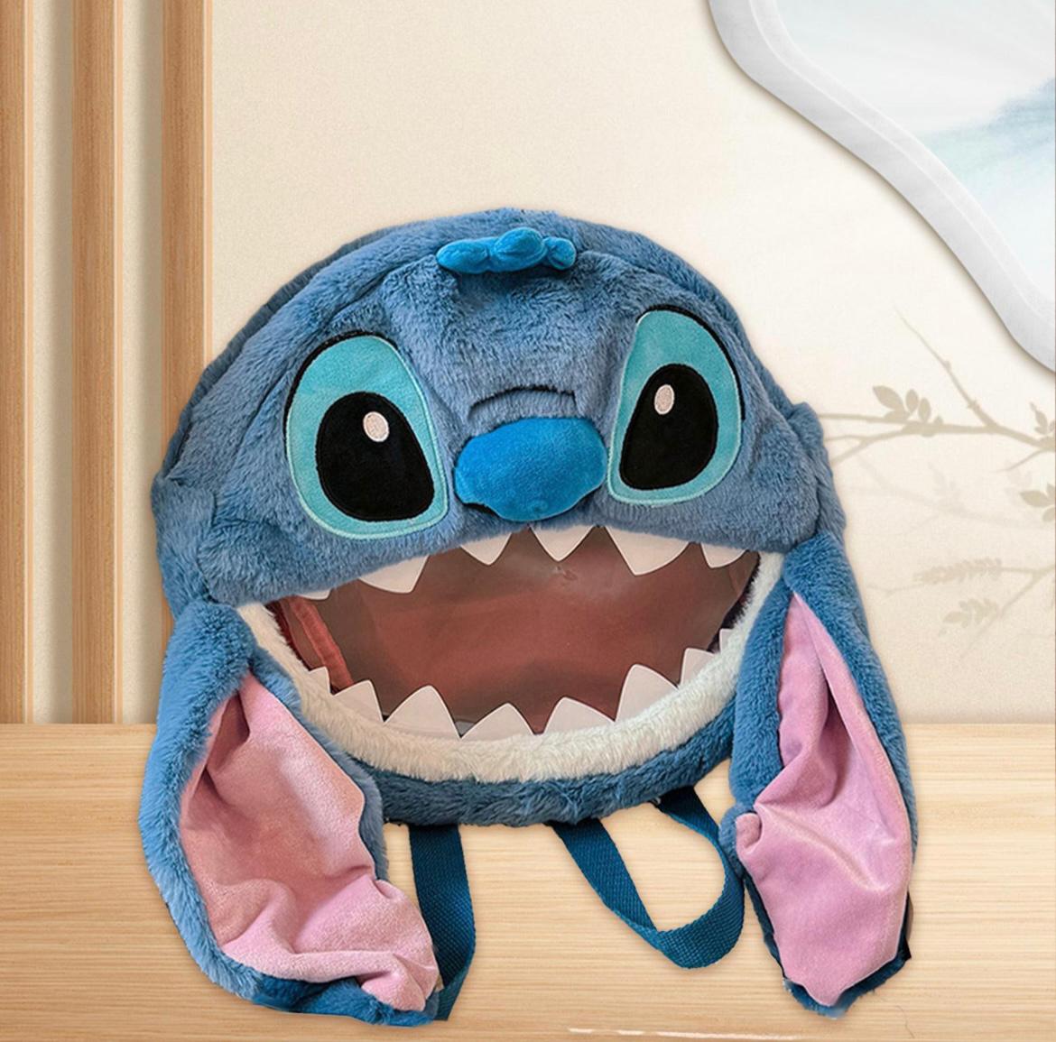 Miniatura 2 de MORRAL MALETA CARA STITCH FELPA ESCOLAR